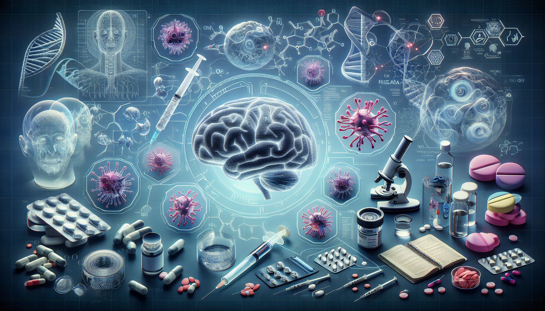 Image of brain neurons affected by Alzheimer's and Parkinson's